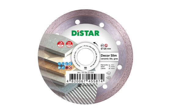 Diamantový kotúč DISTAR Decor Slim pre rýchle a presné rezanie dlažby